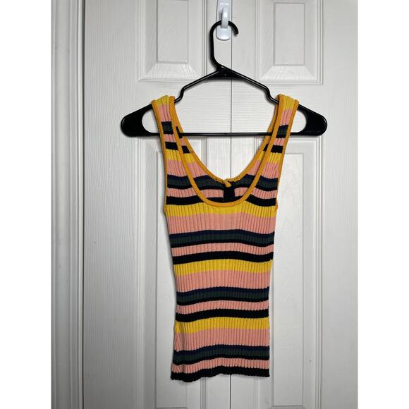 APiece Apart Striped Ribbed Tank Top Womens Size Small Knit Multicolor - Picture 5 of 6